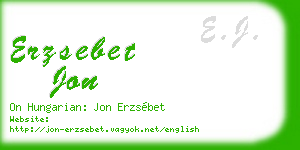 erzsebet jon business card
